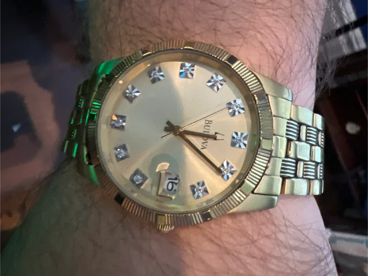 Bulova Watch C960360 Gold With Shining Crystals image indicator(7)