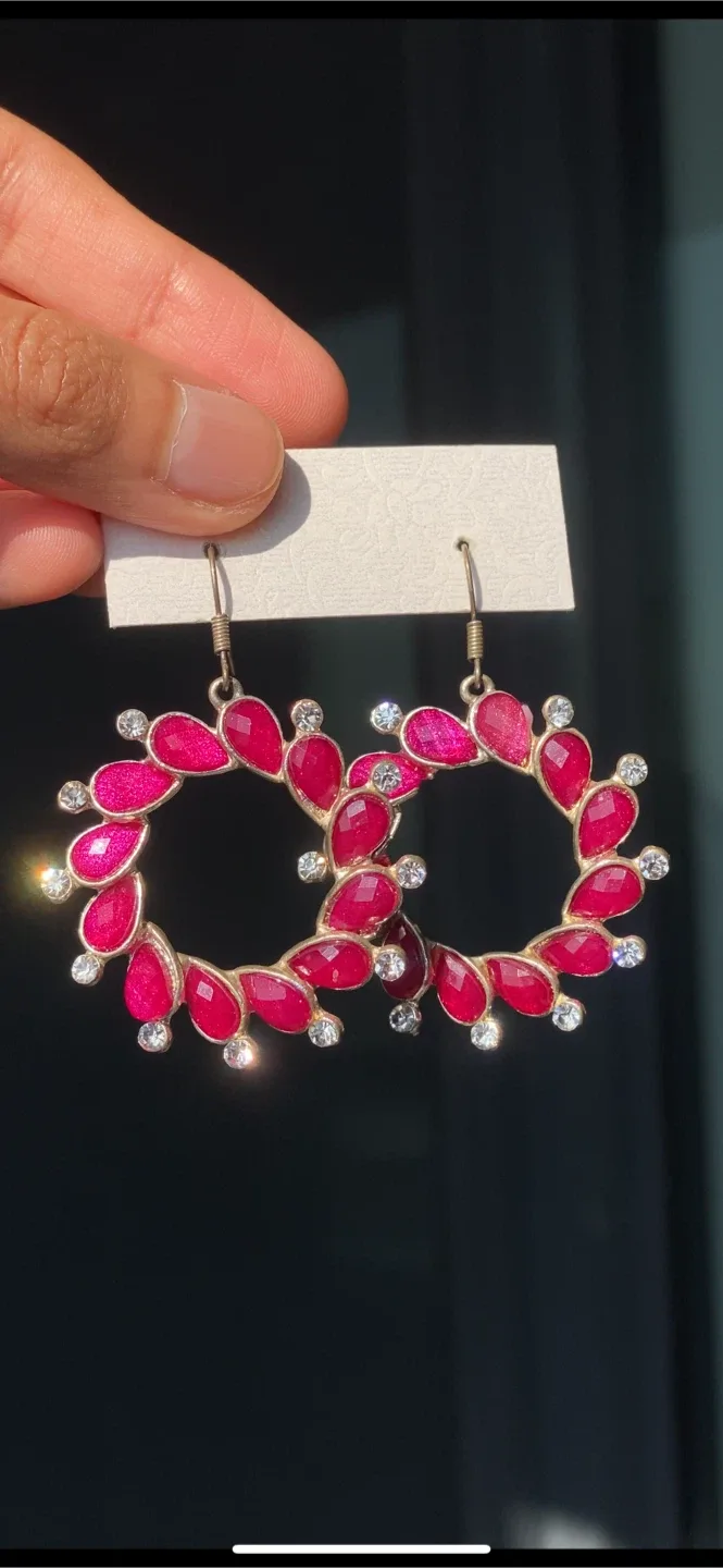 Pink Gemstone Earrings thumbnail