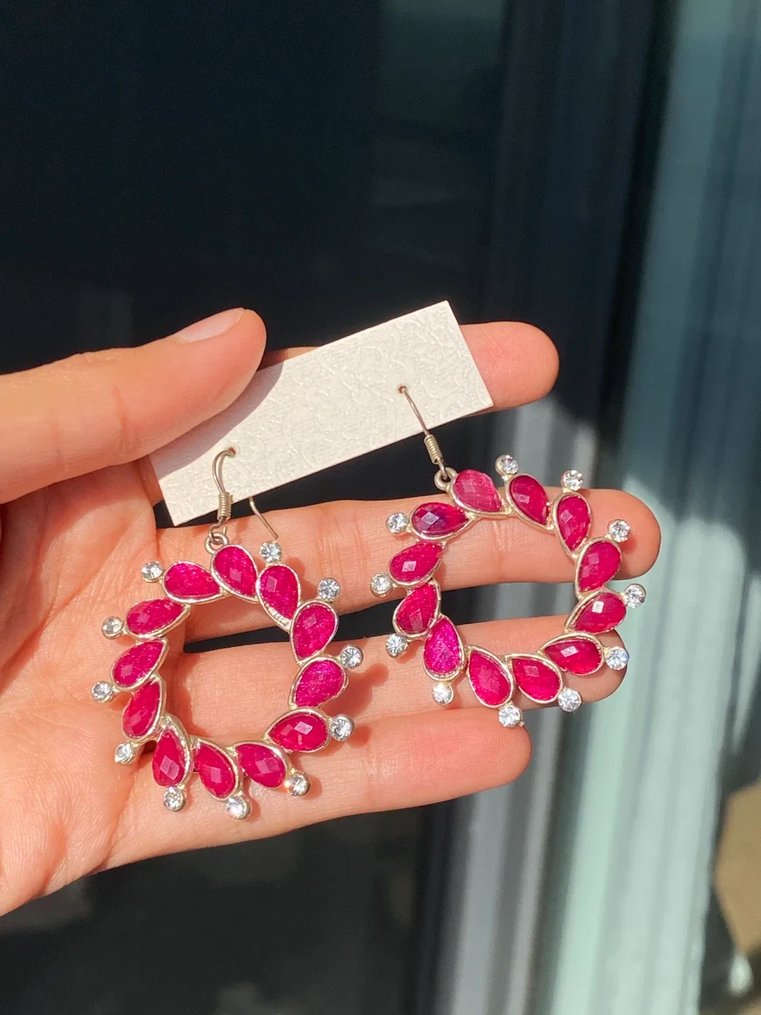 Pink Gemstone Earrings image indicator(2)