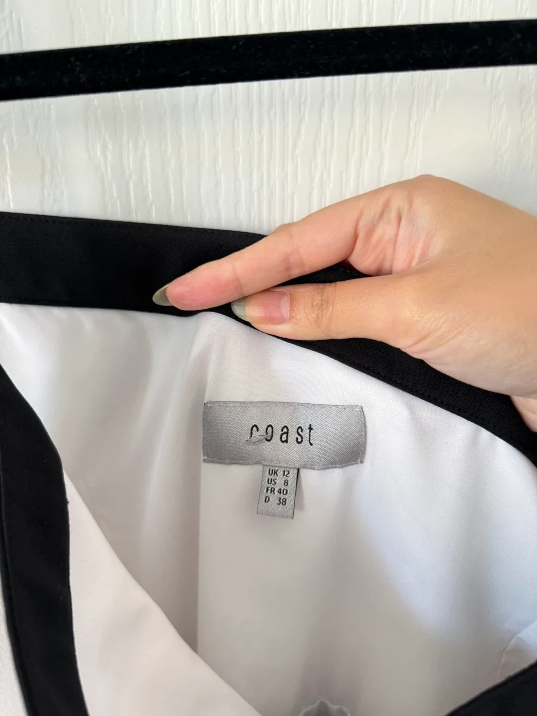 Coast Black/White One Shoulder Dress 🥕 image indicator(3)