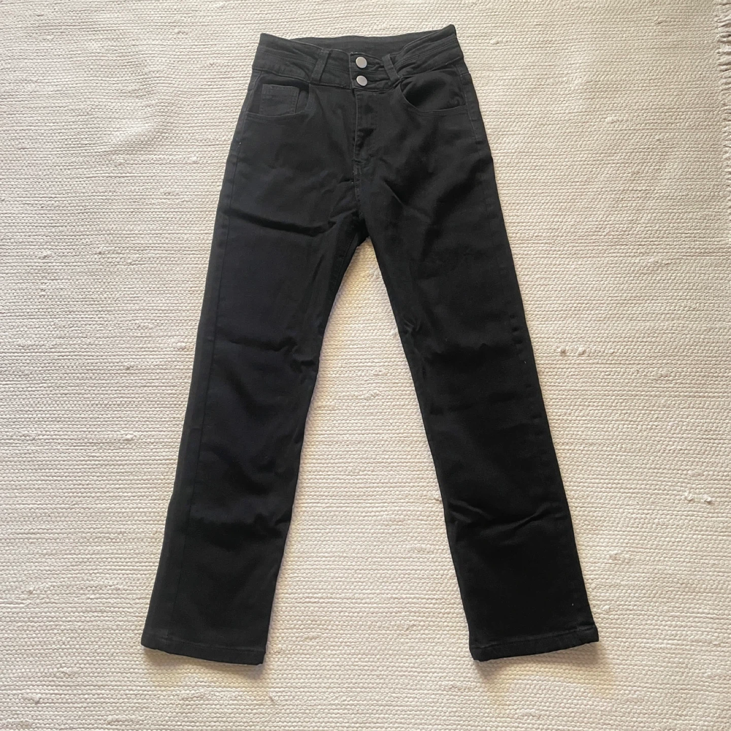 🥕Straight Leg Black Jeans Size XS - photo 2