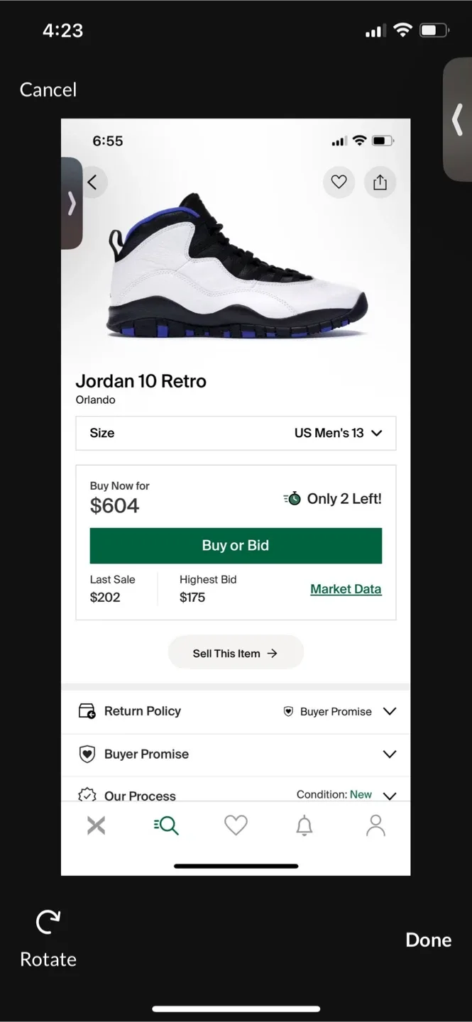 Air Jordan 10 Retro Orlando Size 14 image indicator(9)