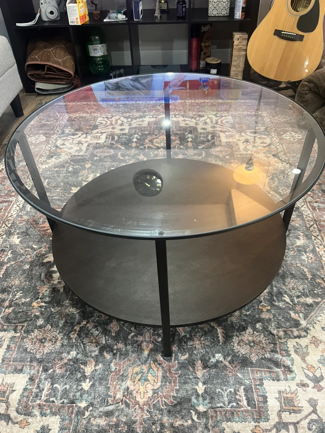 IKEA VITTSJÖ Coffee Table - Black-Brown/Glass - photo 2