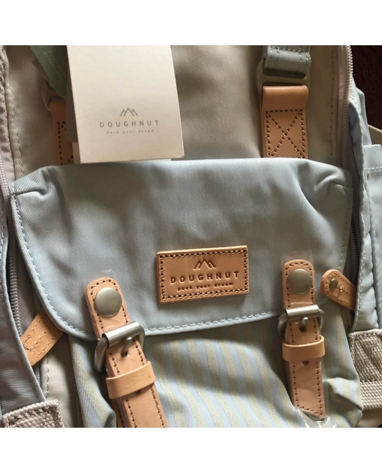 Doughnut Macaroon Tiny Backpack - Sky/Ivory image indicator(2)