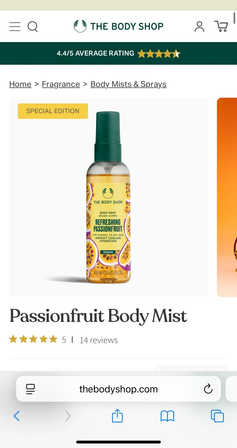 Special Edition The Body Shop Mist image indicator(3)