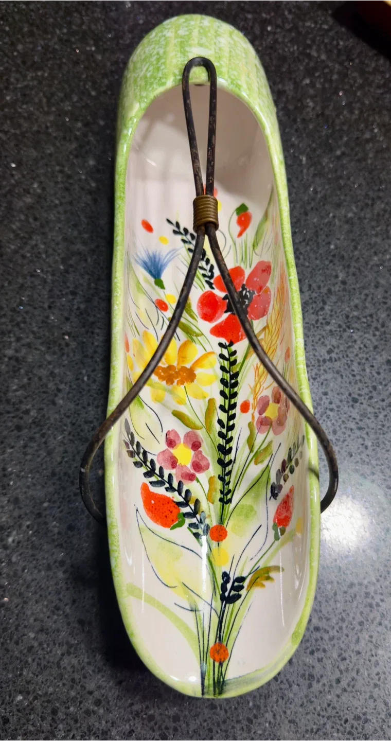 Rometti Ceramic Breadsticks Holder Italian Arts Collection thumbnail