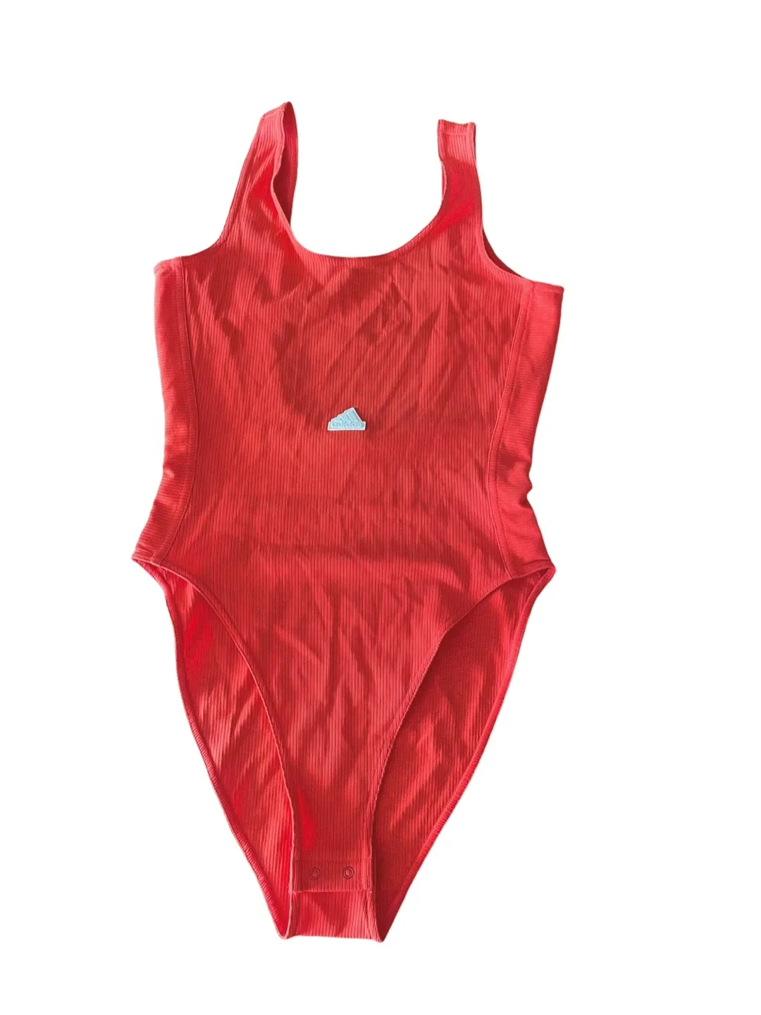 Adidas Red Ribbed Bodysuit image indicator(3)