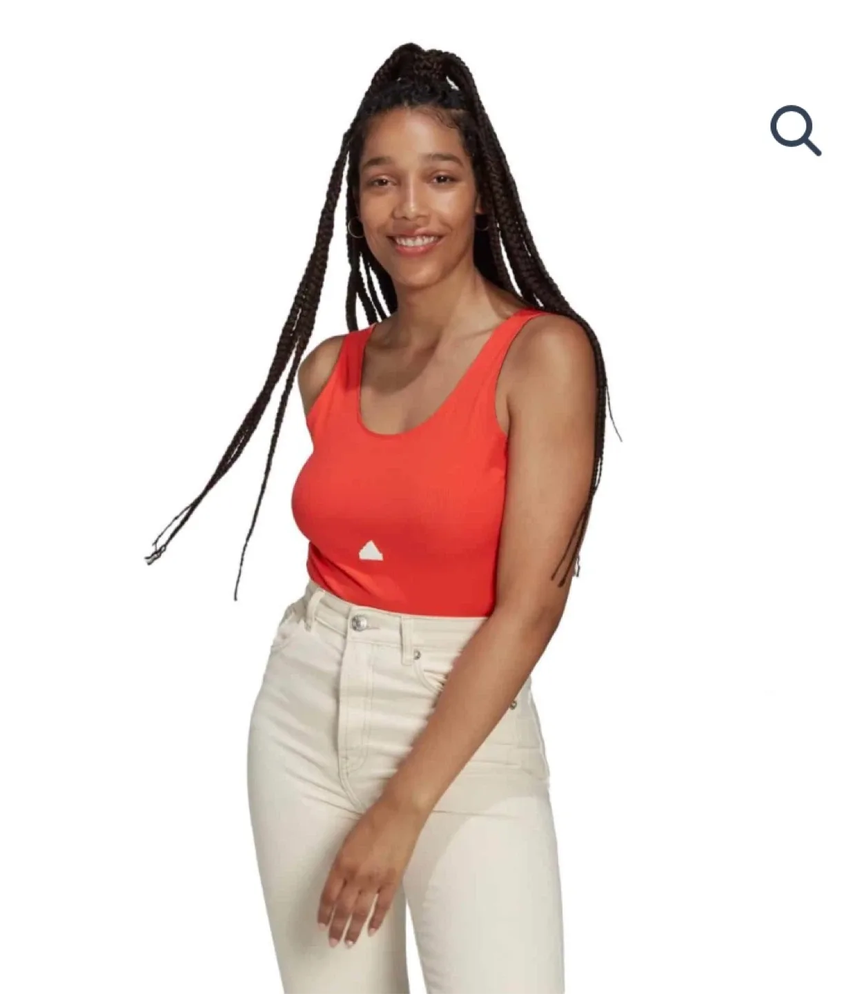 Adidas Red Ribbed Bodysuit image indicator(2)