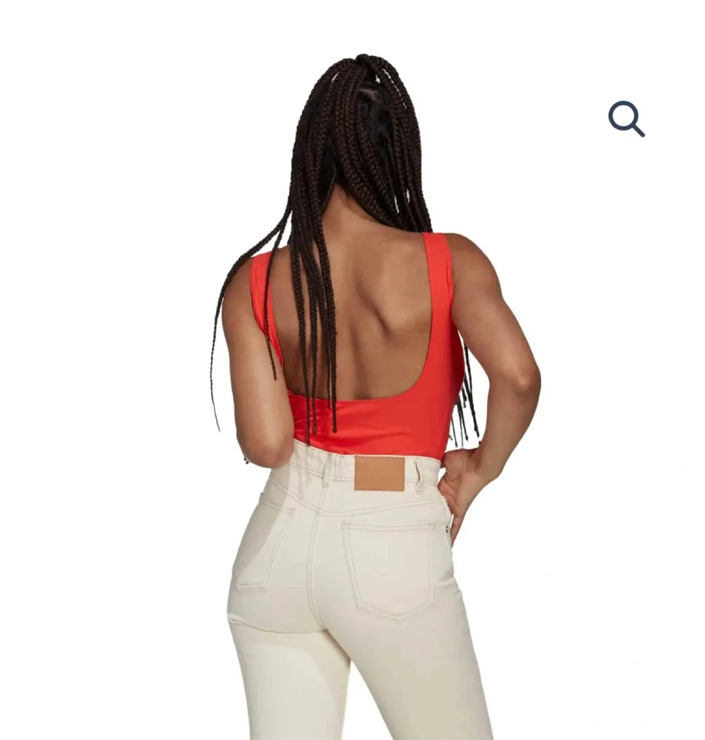 Adidas Red Ribbed Bodysuit image indicator(10)