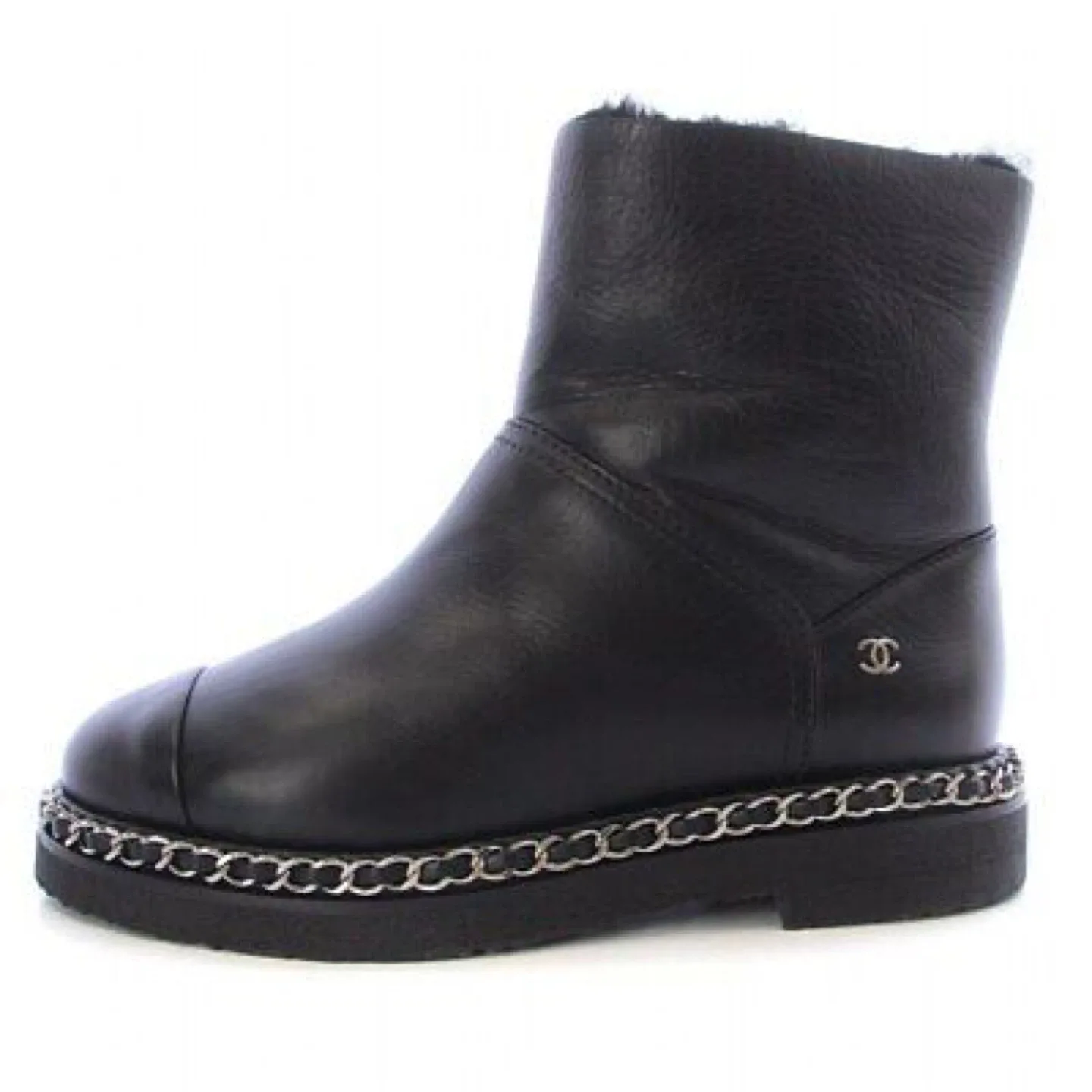 Authentic Chanel Intelocking boots fit size 7- 7.5 image indicator(4)