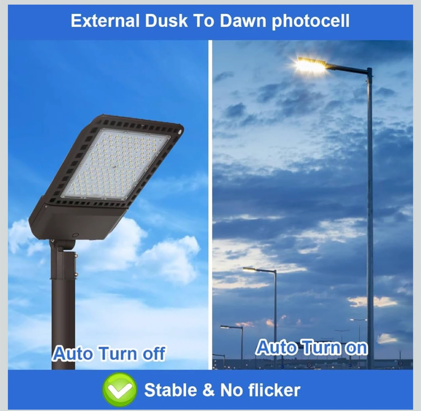 Pack of 3 - Juyace 300W LED Parking Lot Light - photo 4