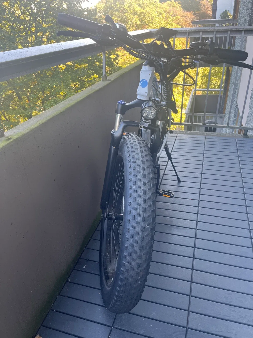 White Electric Fat Tire Bike image indicator(5)