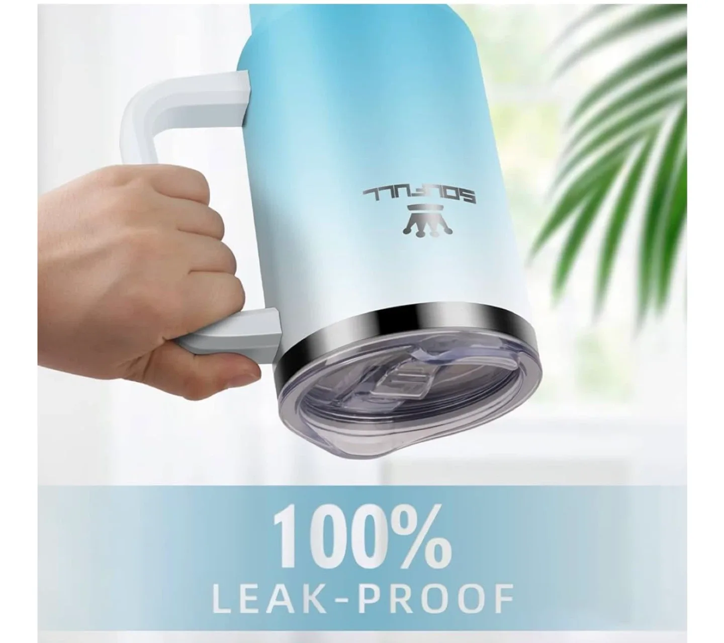 Soufull 40 oz Tumbler with Handle and Straw, 100% Leak-Proof image indicator(3)