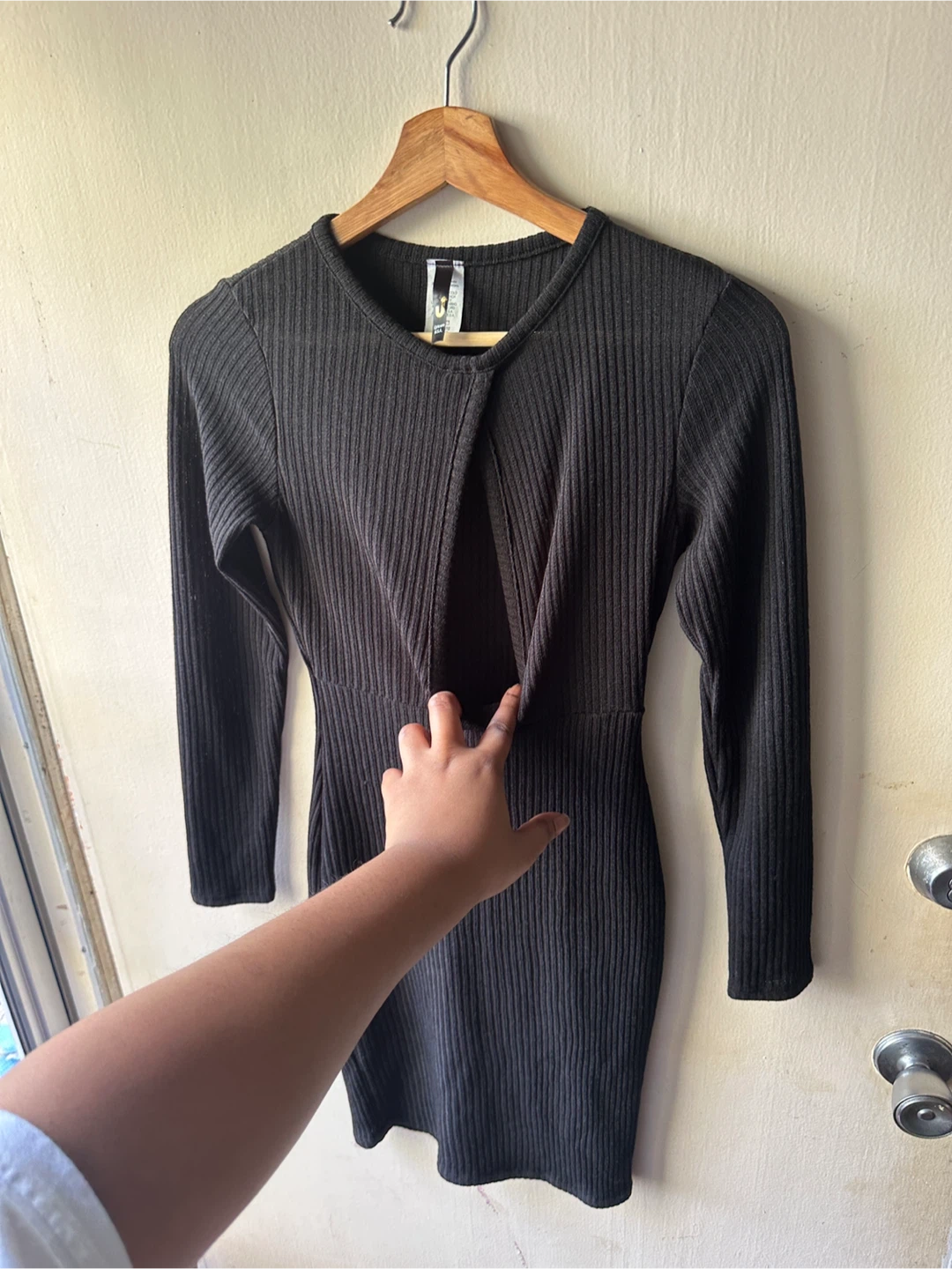 Uptown USA Black Ribbed Dress - Size M - photo 3