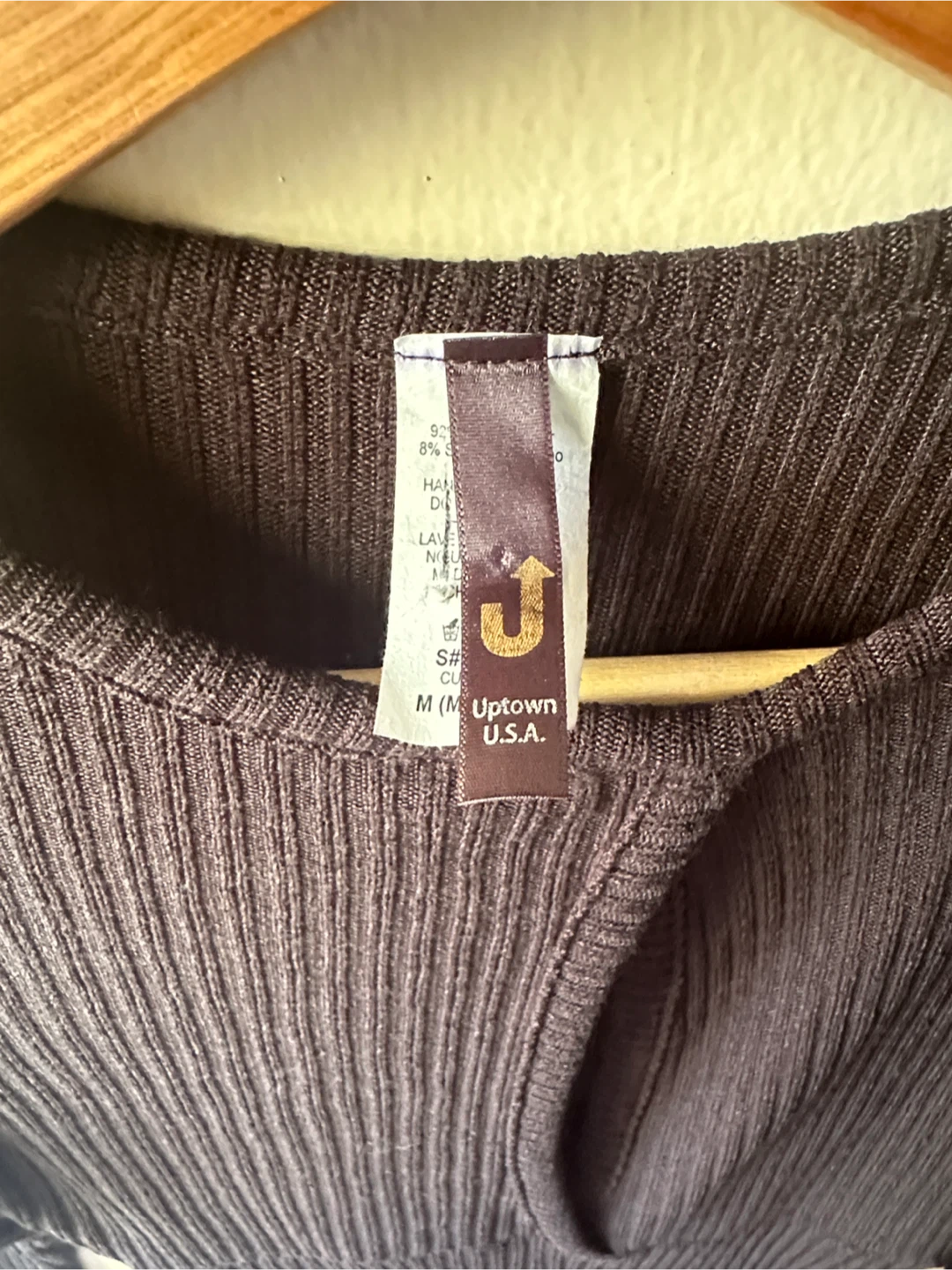 Uptown USA Black Ribbed Dress - Size M - photo 2
