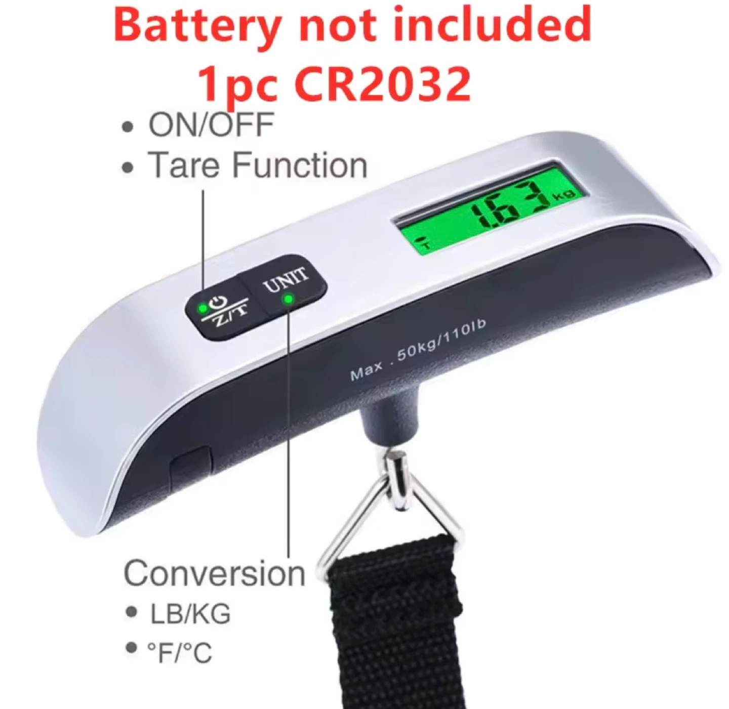 Digital Luggage Scale - 50kg/110lb - photo 4