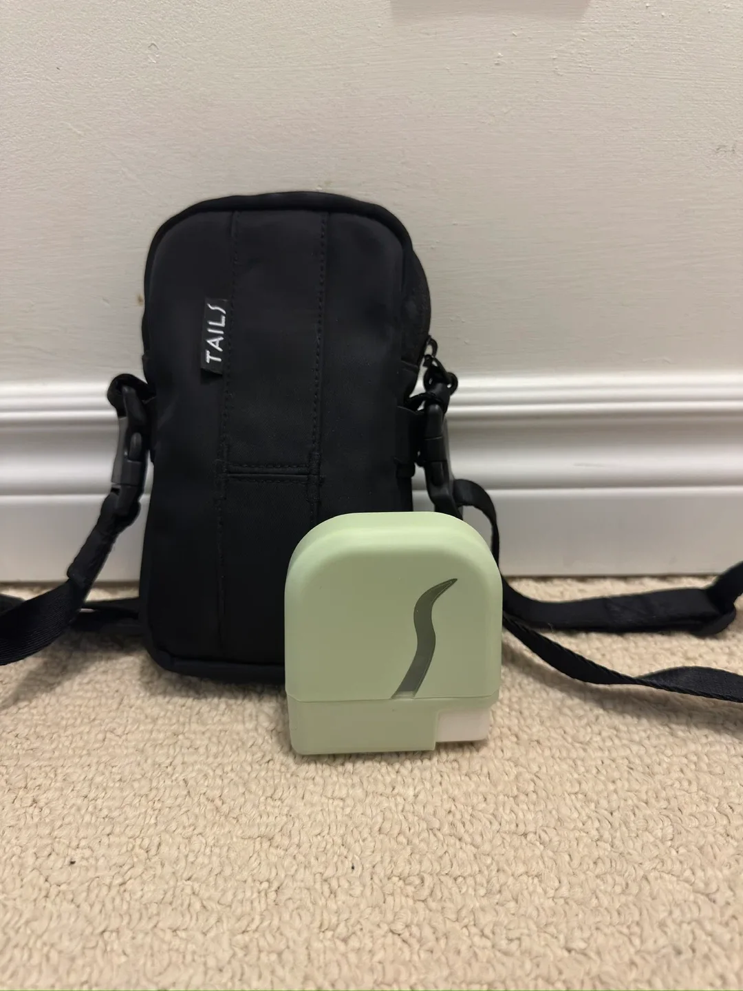 TAILS Black Crossbody Bag and Treat Dispenser