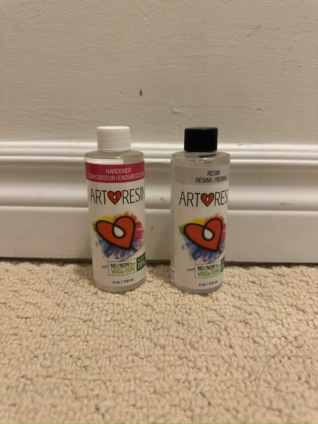 ArtResin Hardener & Resin - 4oz Bottles