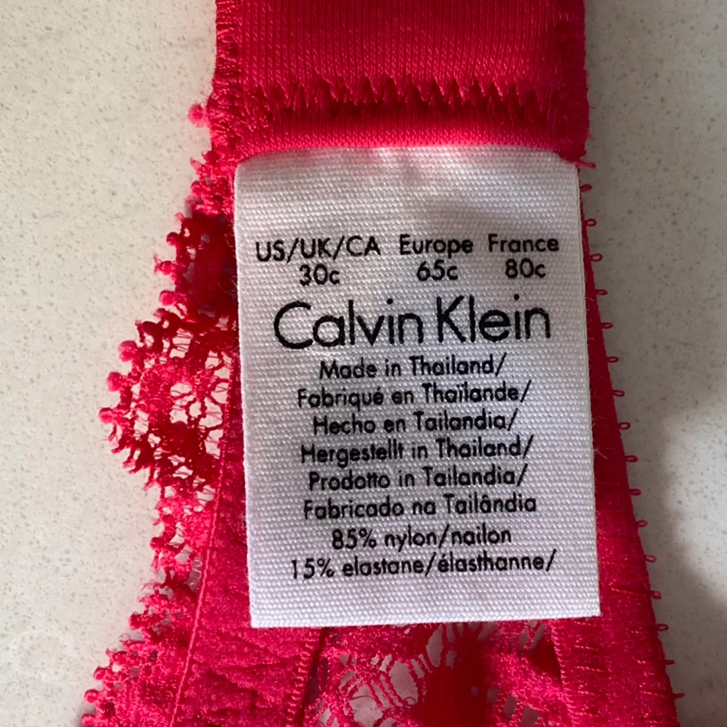 Calvin Klein - Hot Pink Lace Underwire Bra image indicator(4)