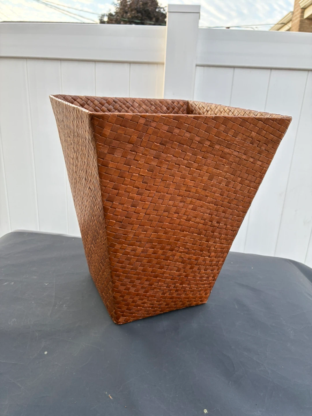 Brown Woven Basket vase- 12 Inches
