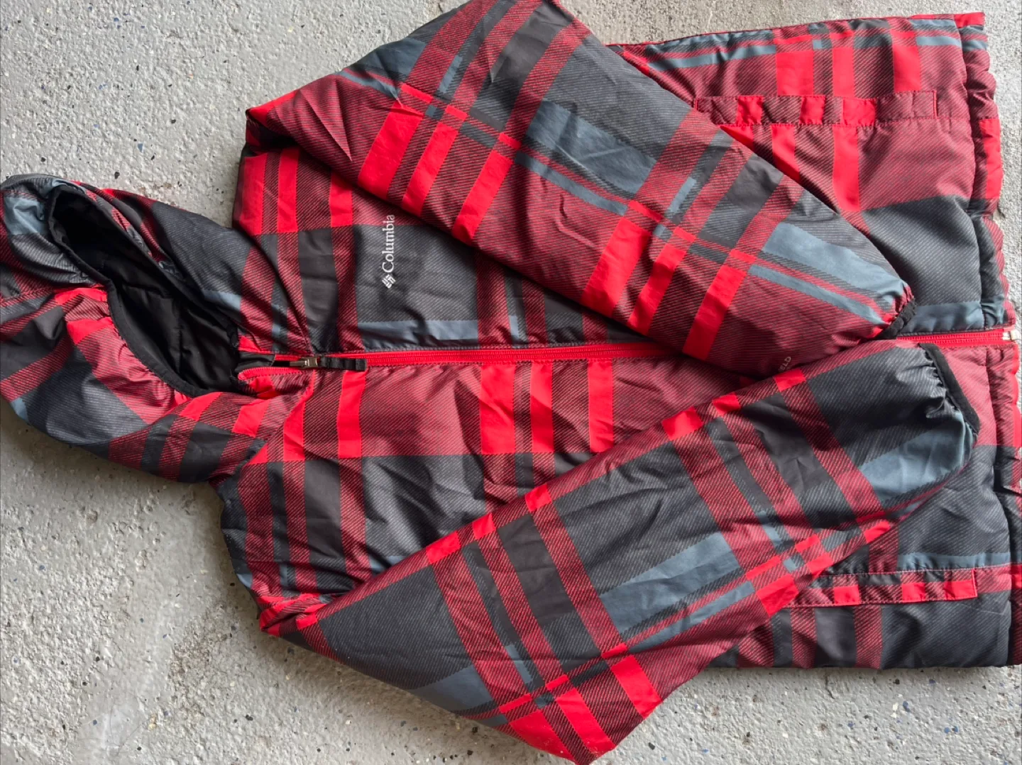 Columbia Jacket Size 14/16 Red & Black thumbnail