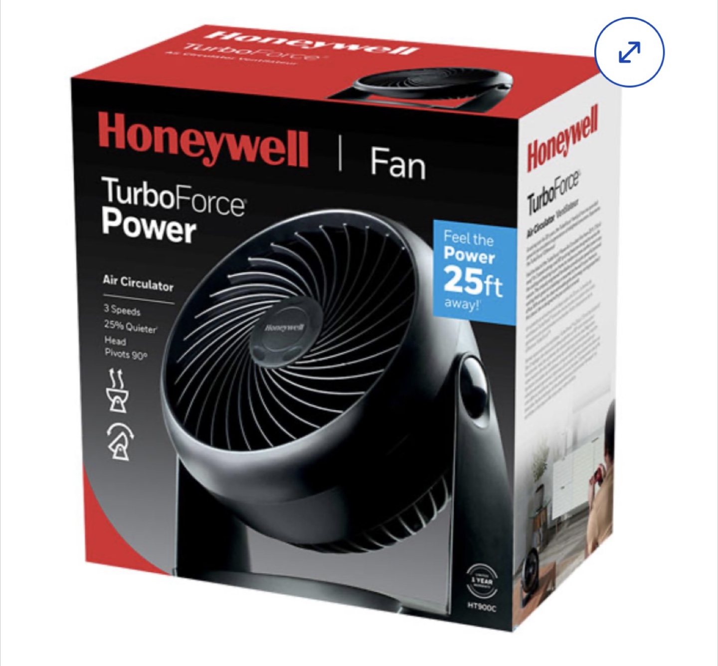 Honeywell TurboForce Power Air Circulator Fan - photo 2
