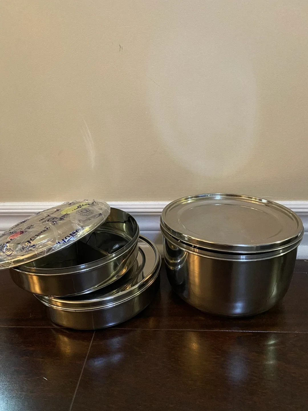 A-Nam Stainless Steel Lunch Box with Red Bag image indicator(4)