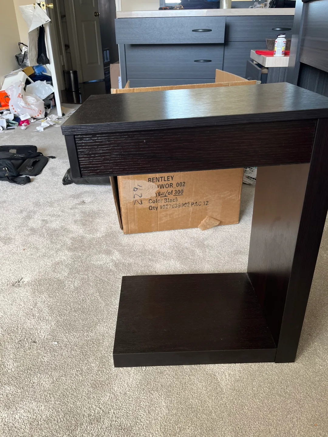 Bentley Black Nightstand thumbnail