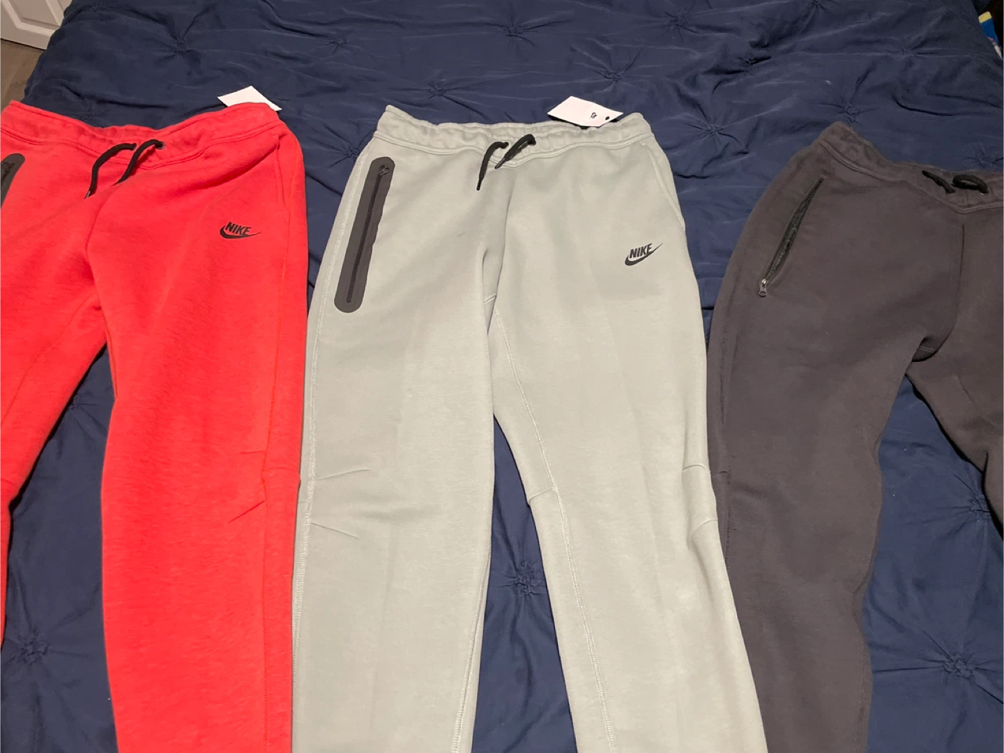 Nike Tech Fleece Pants (Grey, Red, Black)
