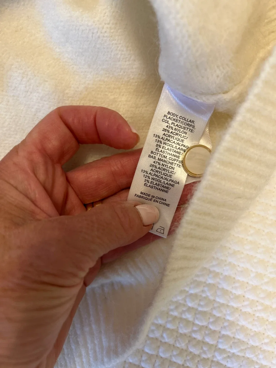 RW&CO. Cream Cardigan - Size L image indicator(4)