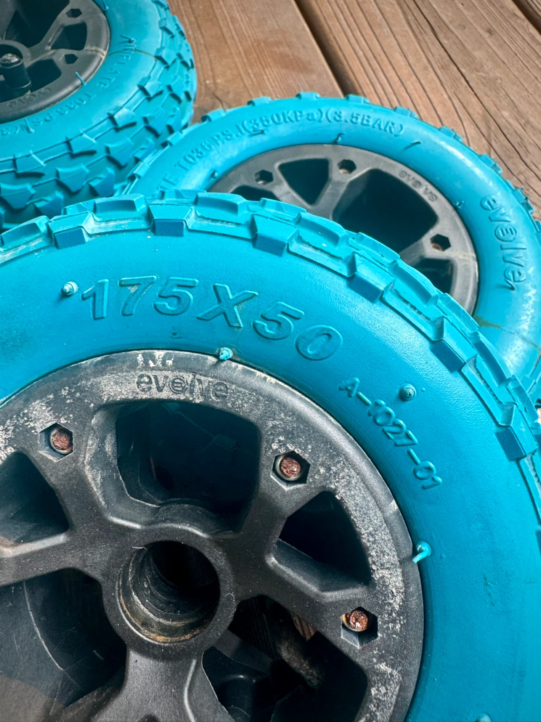 Evolve Skateboard Wheels 175x50 Blue
