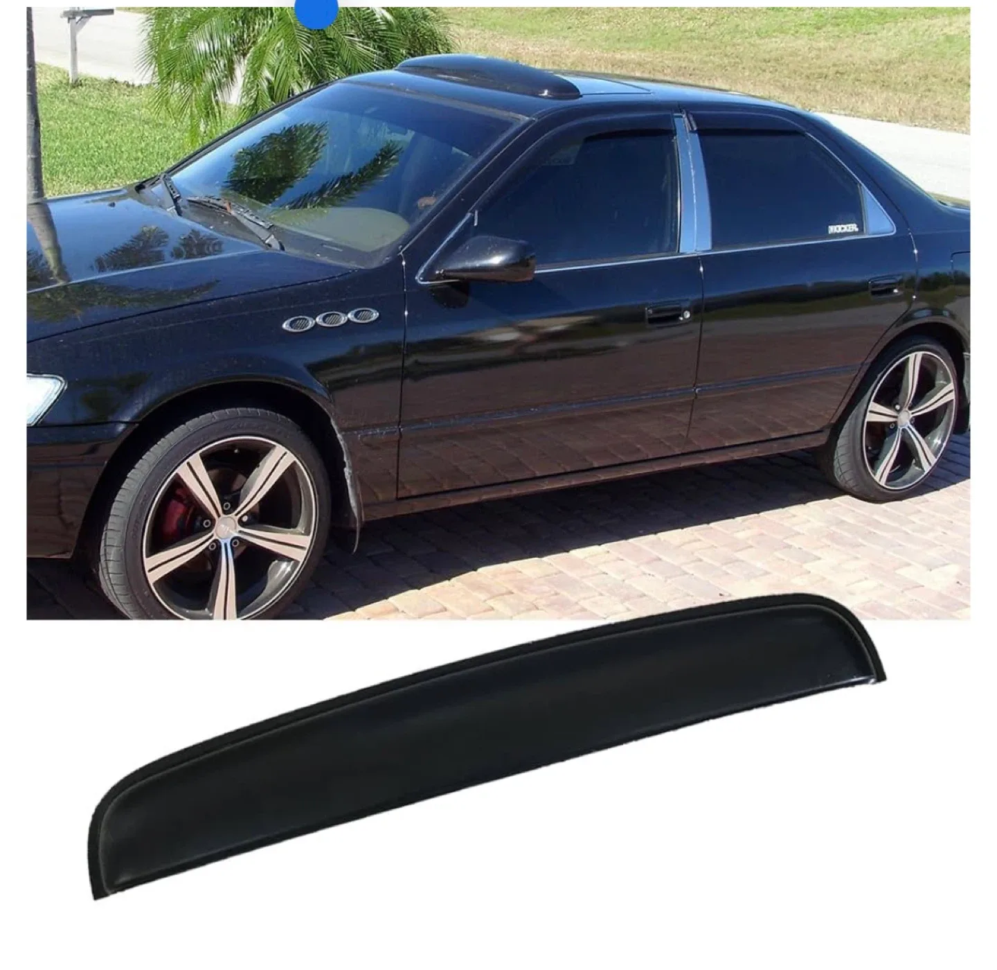 Car Sunroof Visor Wind Deflector - Black thumbnail