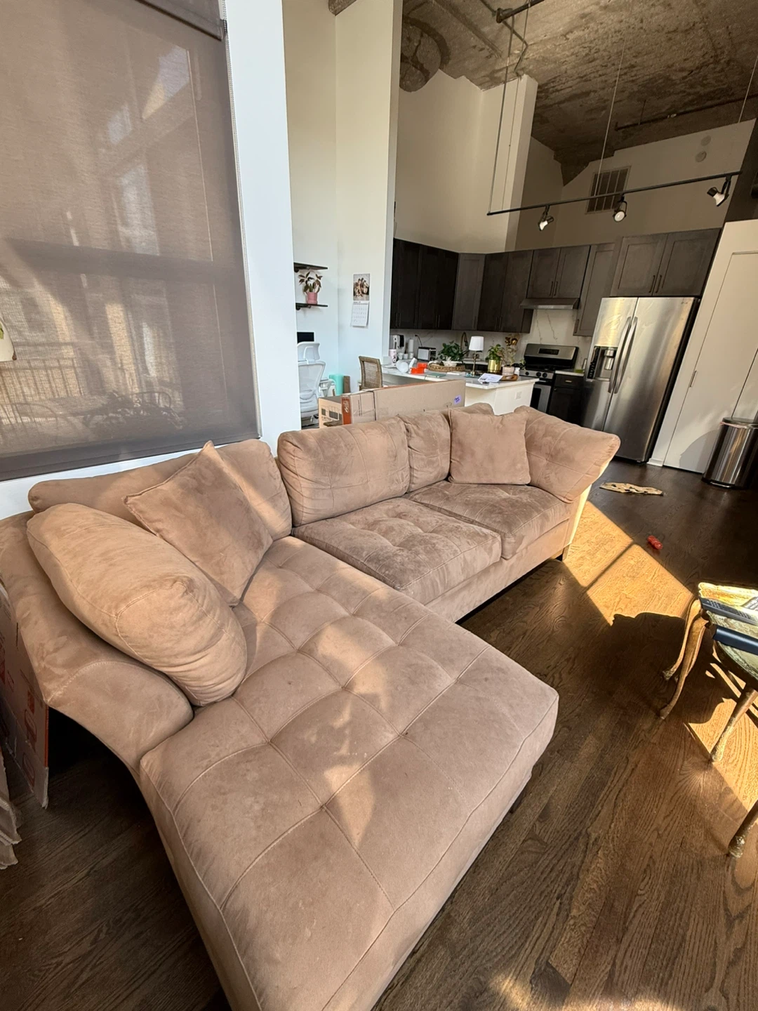 Comfortable Brown Sectional Sofa - photo 3
