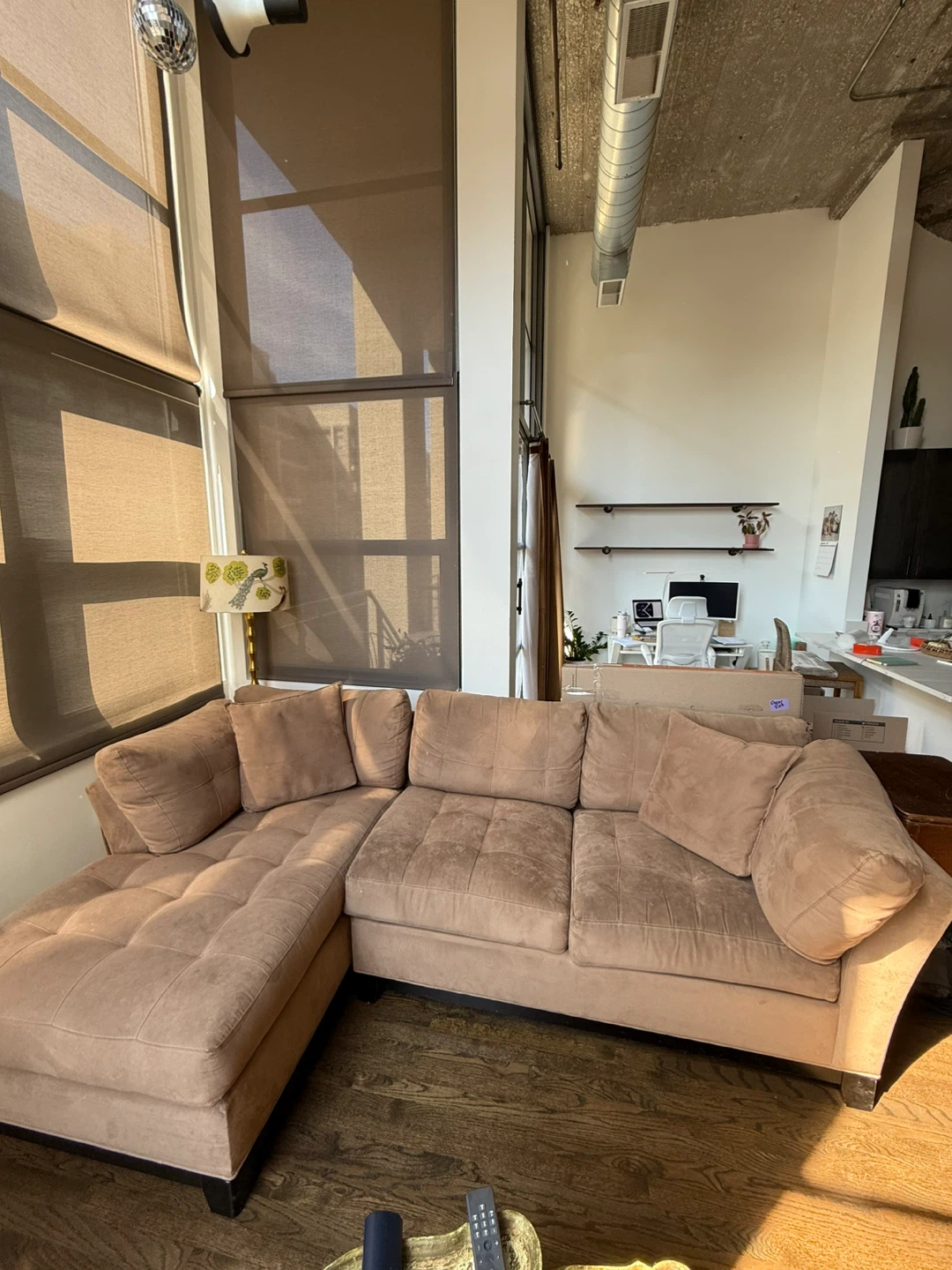 Comfortable Brown Sectional Sofa - photo 2