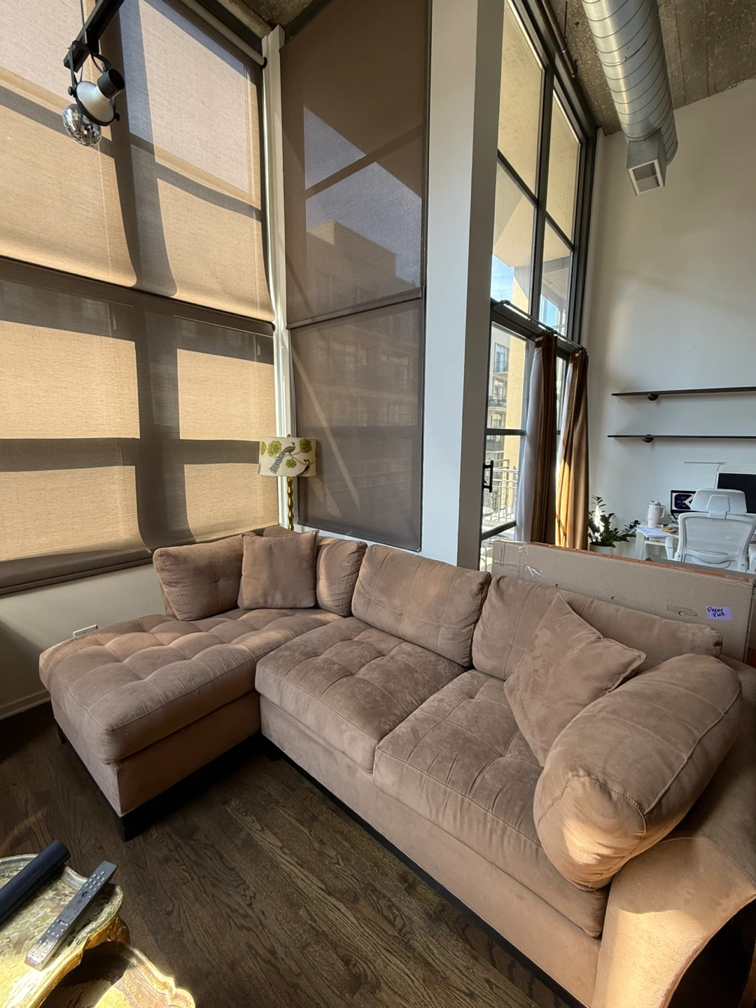 Comfortable Brown Sectional Sofa