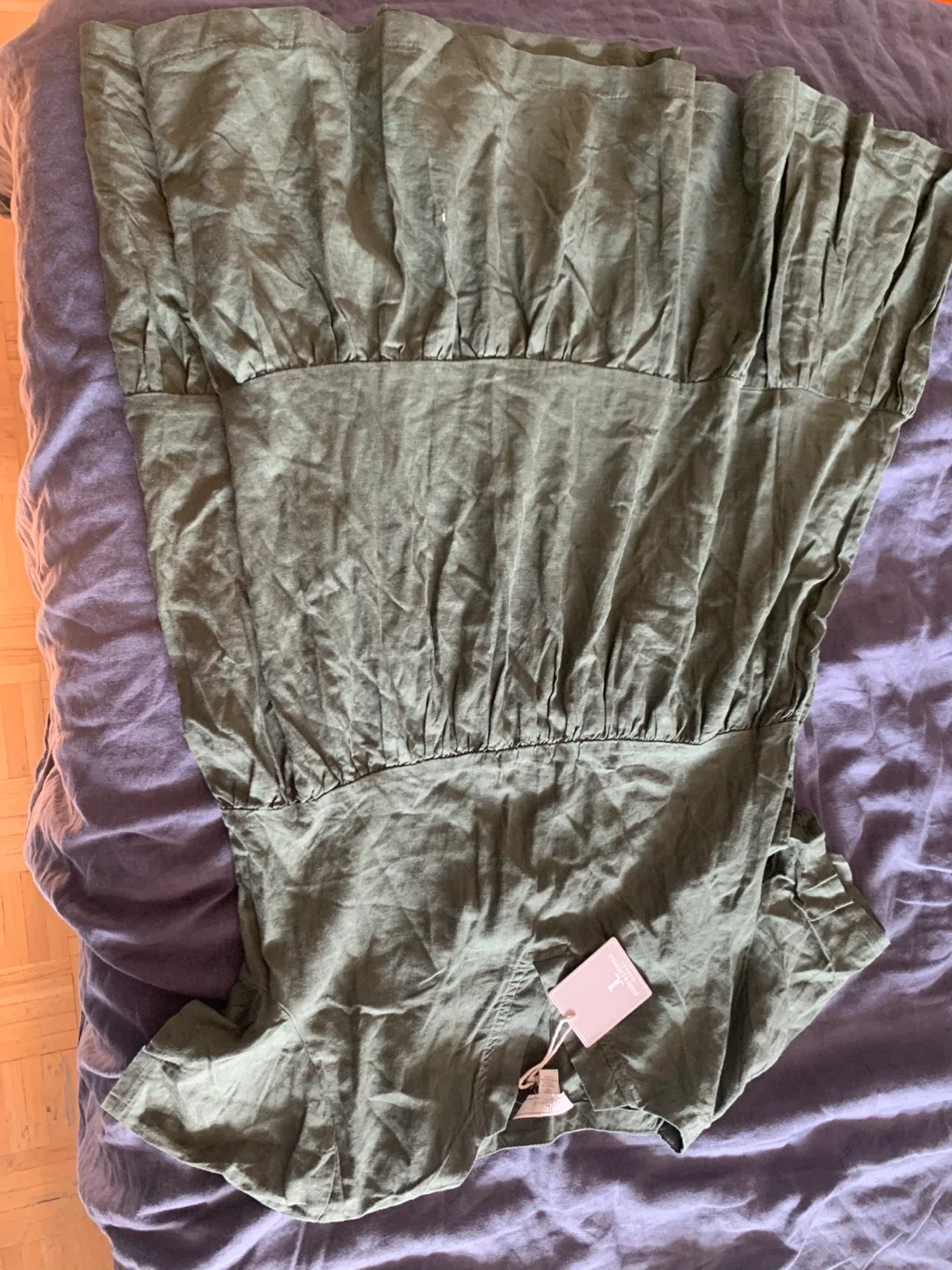 Jules & Leopold Olive Green Dress - Size S thumbnail