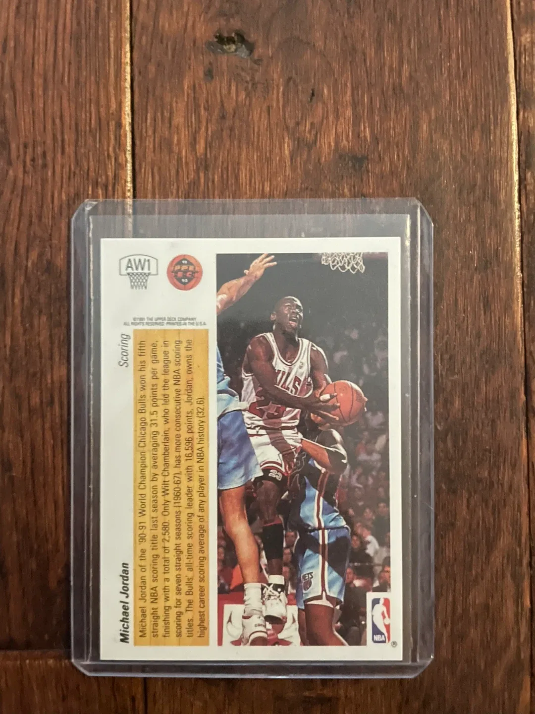Michael Jordan Scoring Card in hard plastic casing image indicator(2)