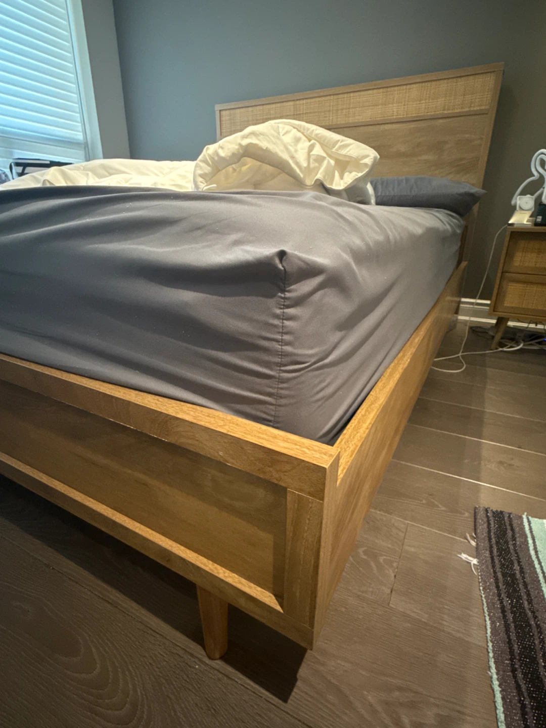 Structube Wood and Rattan Bed Frame (Kayden) - Queen - photo 4