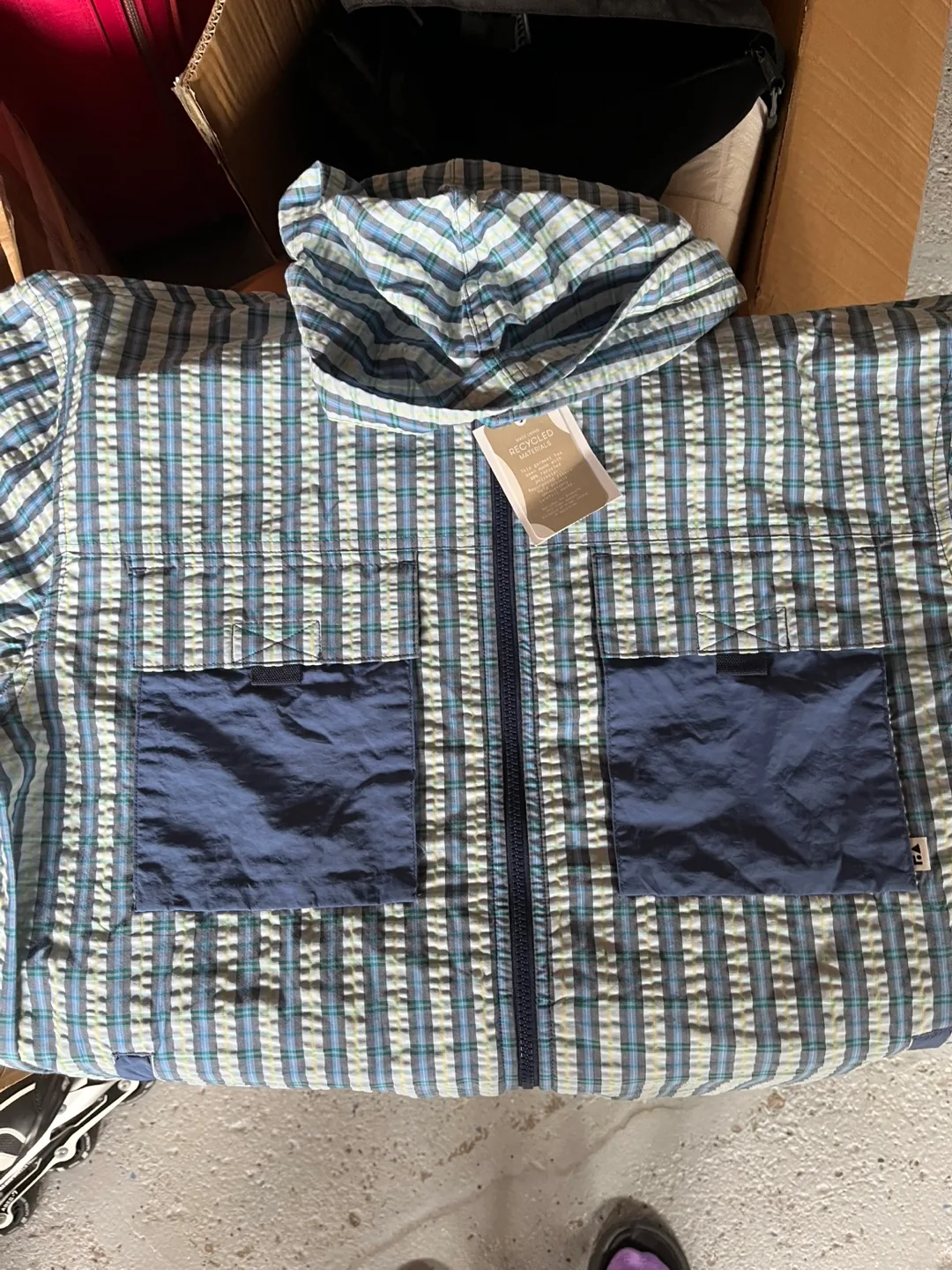 Assembly Plaid Zip Up Jacket - Size L image indicator(3)