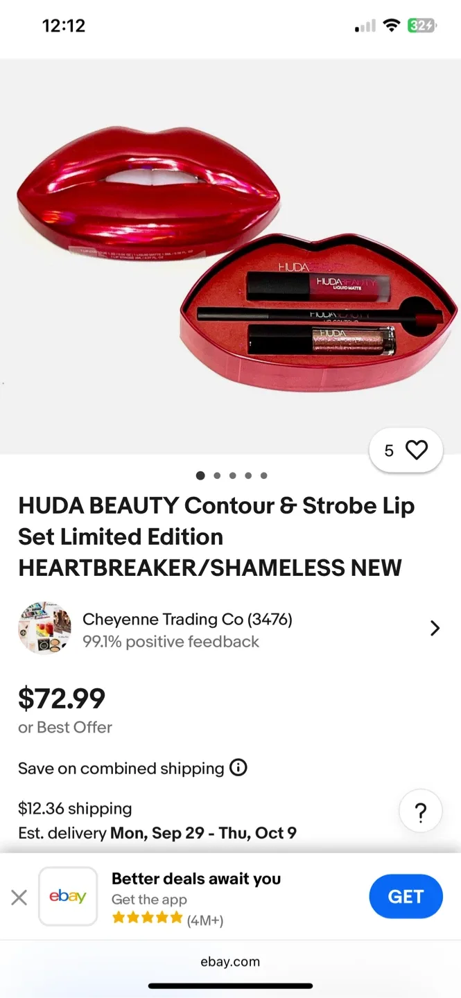 Brand NEW Huda Beauty Lip Set image indicator(5)