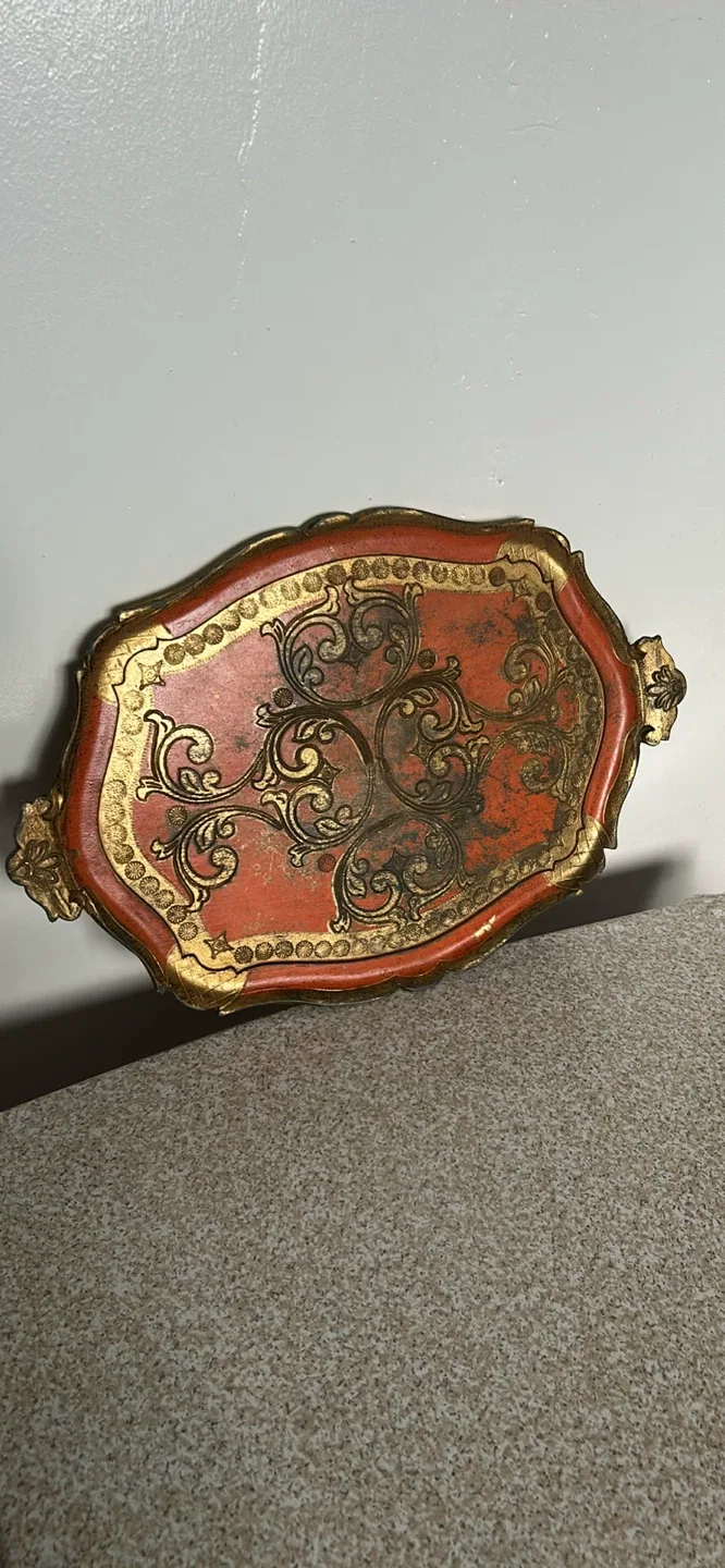 Vintage Made in Italy Decorative Tray image indicator(5)