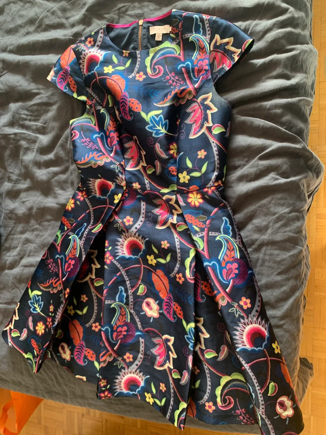 Ted Baker Floral Print Dress - Size 2 thumbnail