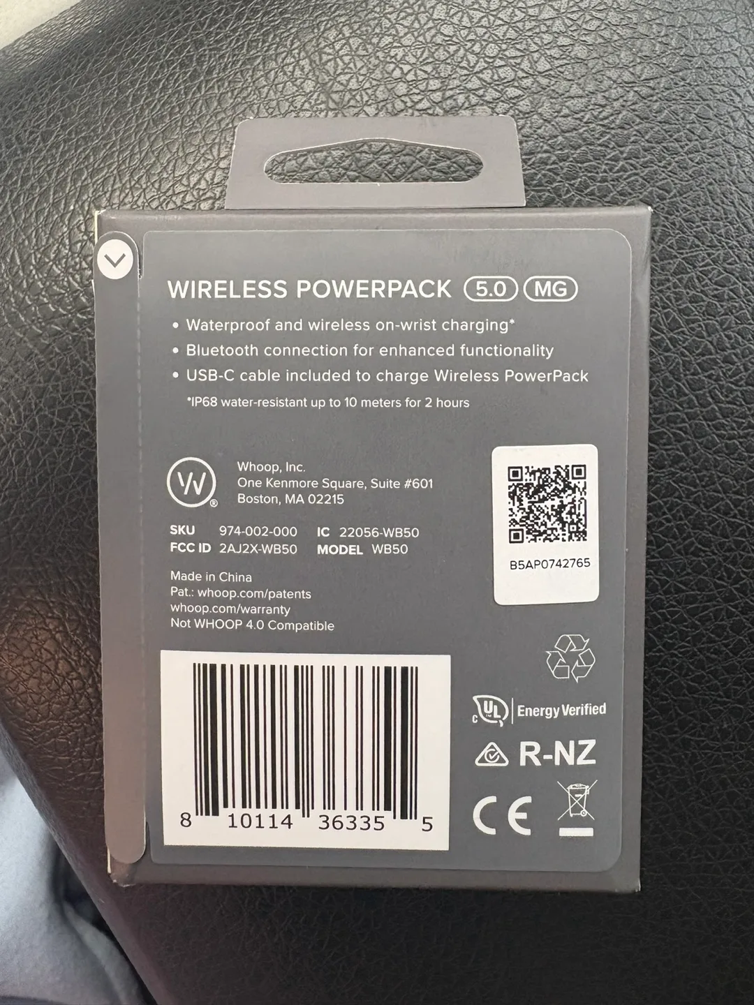 WHOOP Wireless Powerpack 5.0 MG - NEW image indicator(2)