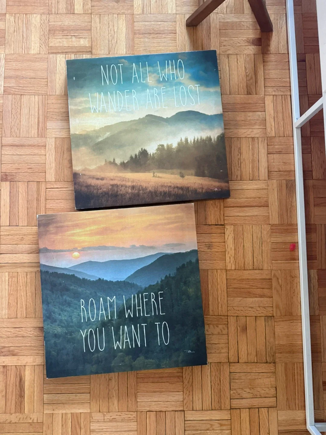 Two Wall Art Canvases - Mountain Theme thumbnail