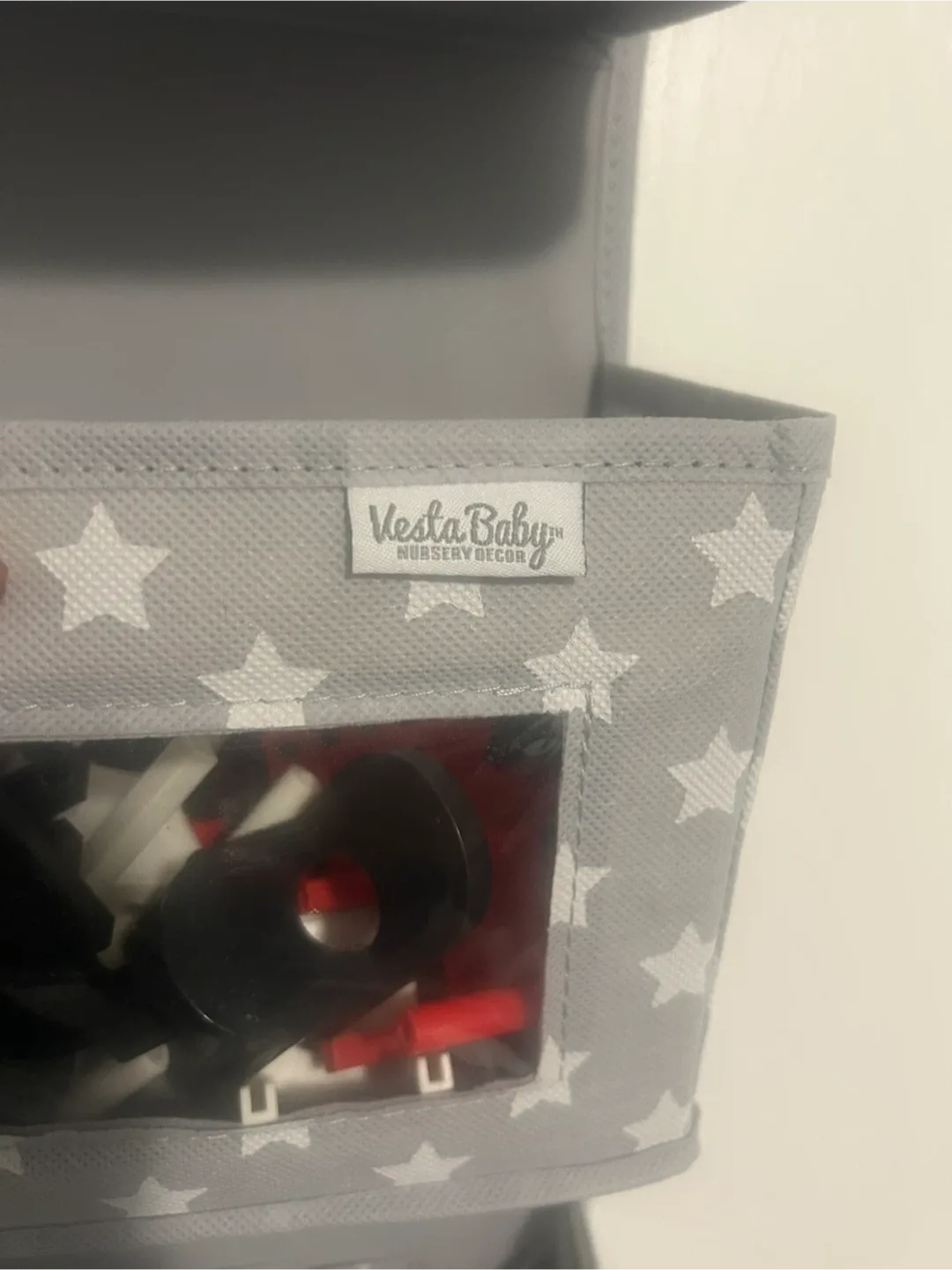 Vesta Baby Nursery Decor Grey Hanging Organizer image indicator(2)