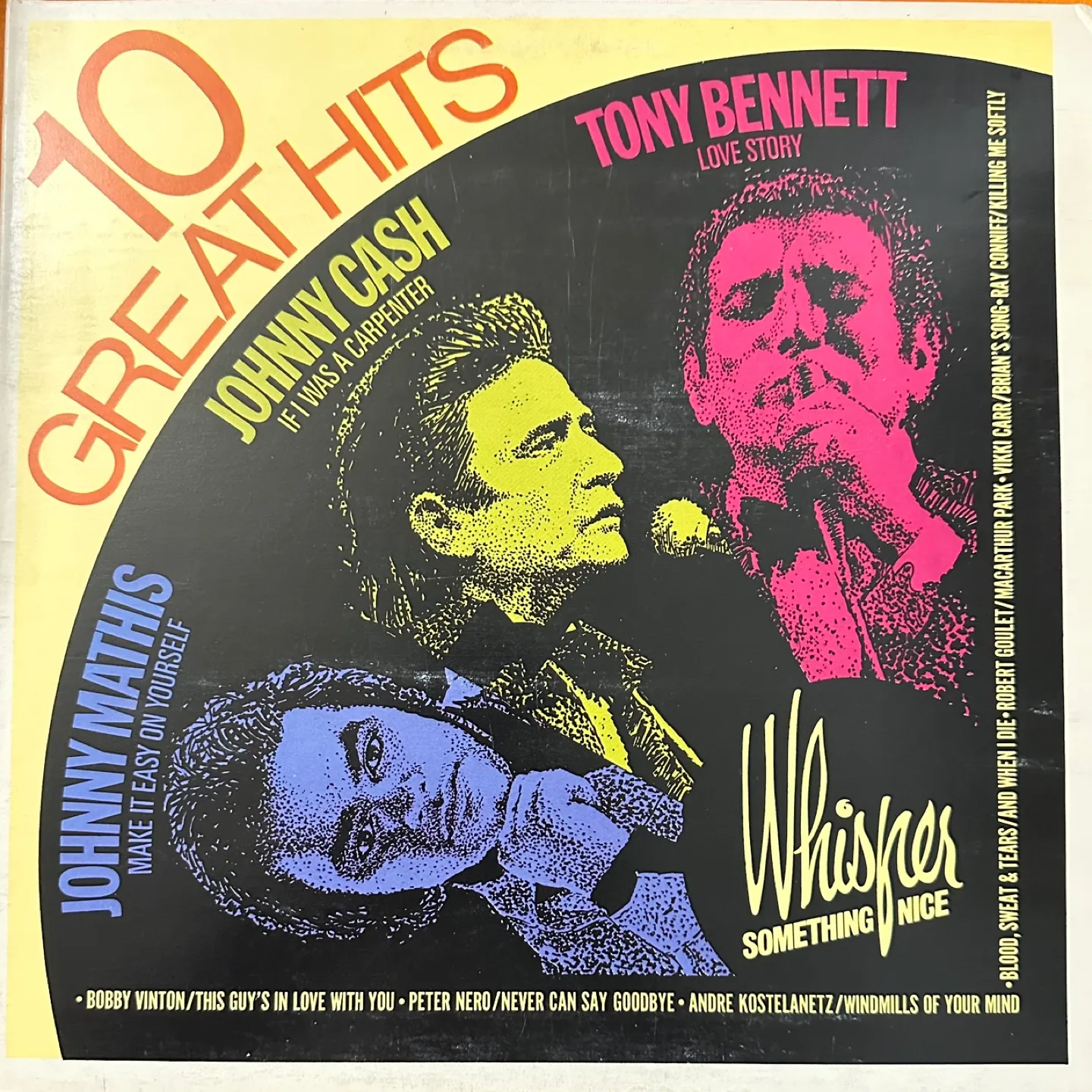 10 Great Hits vintage Vinyl Record - Tony Bennett, Johnny Cash thumbnail