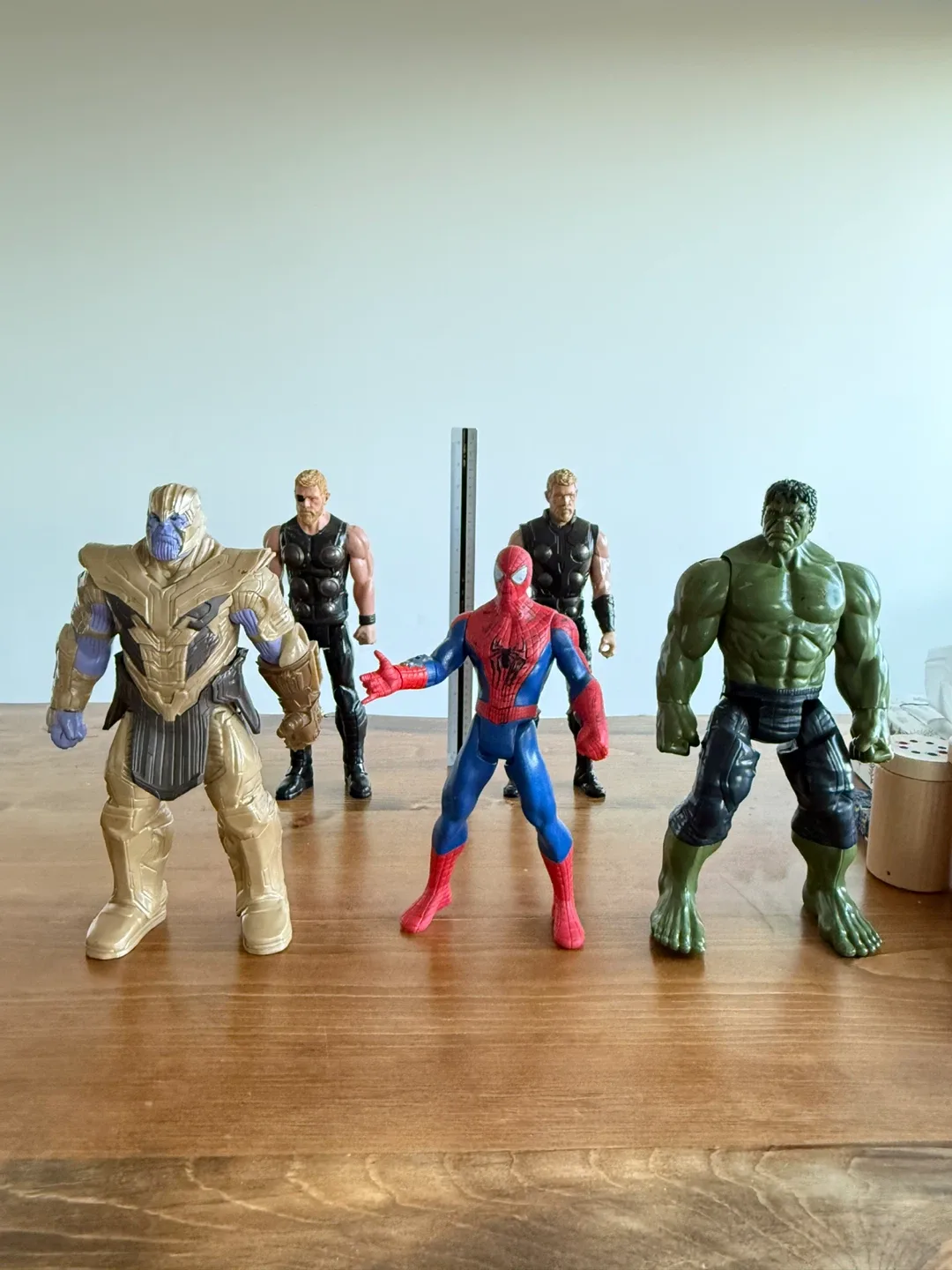 Marvel Action Figures - Hulk, Thor, Spiderman, Thanos