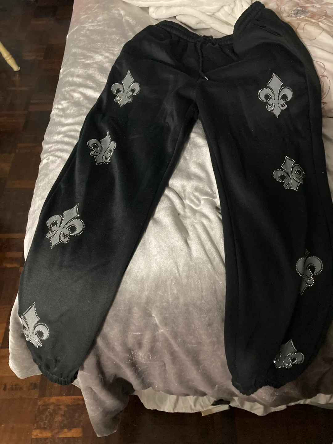 NEW ***Black Sweatpants with Cross Design image indicator(2)