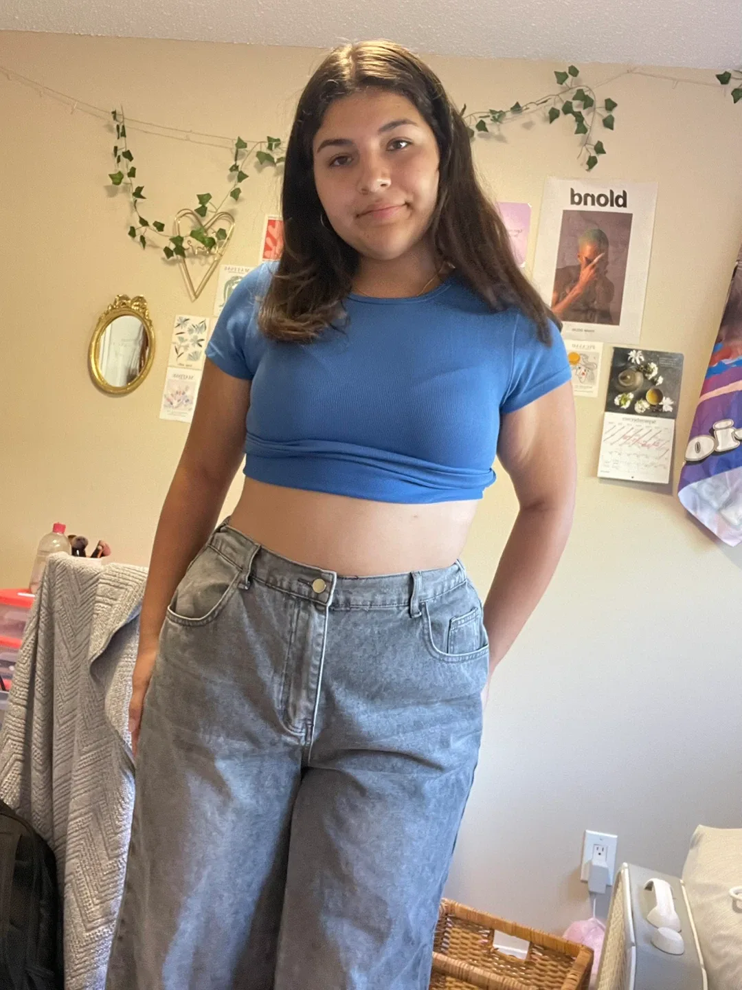 Jeans grey,high waisted and baggy thumbnail