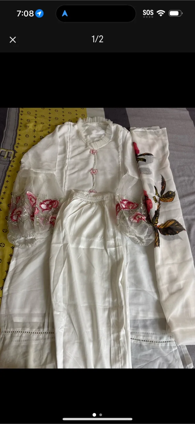White Shalwar Kameez Suit thumbnail